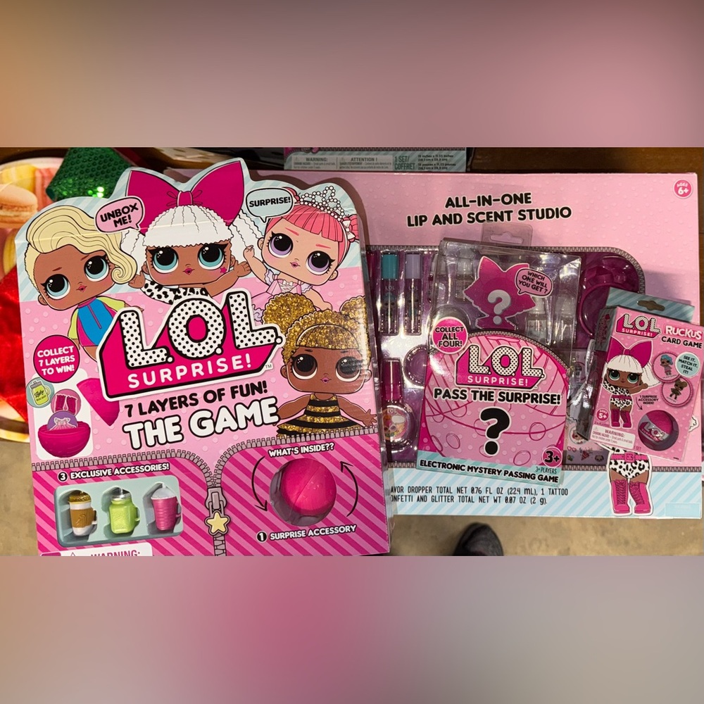 LOL SURPRISE! BRAND NEW GAME FUN-DAY 3 PIECE BUNDLE RARE SERIES 1 LOL GAMES